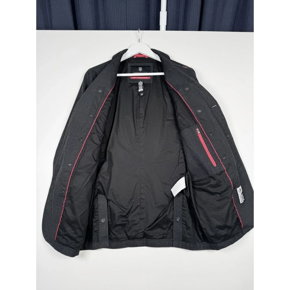 VICTORINOX Blazer Jacket Utility Dark Gray Cotton - Men's Small